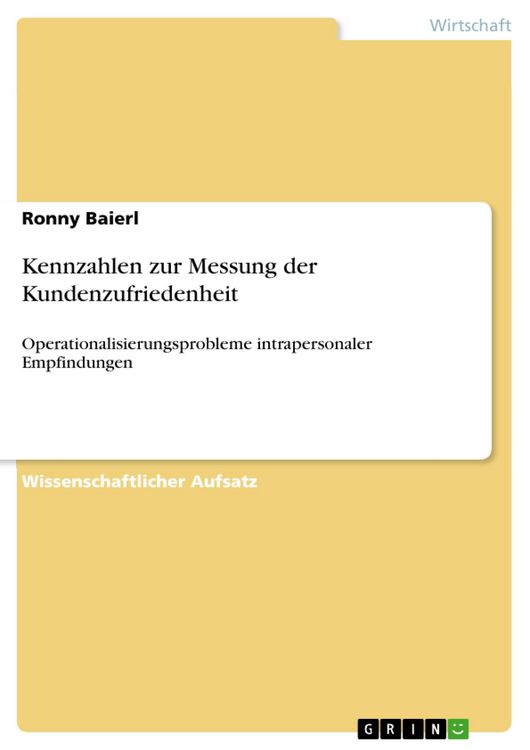 Produktbild: Kennzahlen zur Messung der Kundenzufriedenheit