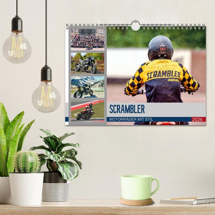 Produktbild: Scrambler Motorr&auml;der mit Stil (Wandkalender 2026 DIN A4 quer), CALVENDO Monatskalender