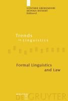 Produktbild: Formal Linguistics and Law