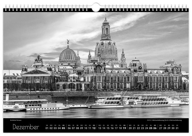 Produktbild: Kalender Dresden schwarz / wei&szlig; 2027