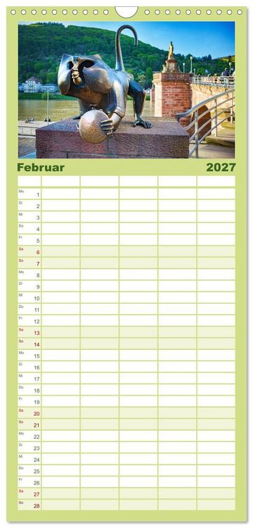Produktbild: Familienplaner 2027 - Heidelberg - Stadt der Romantik mit 5 Spalten (Wandkalender, 21 x 45 cm) CALVENDO