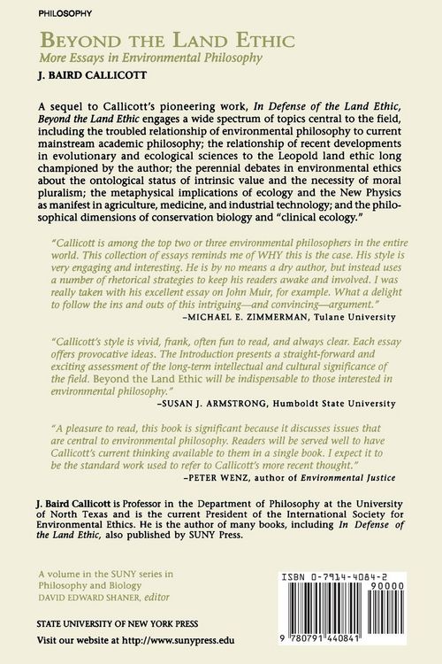 Produktbild: Beyond the Land Ethic