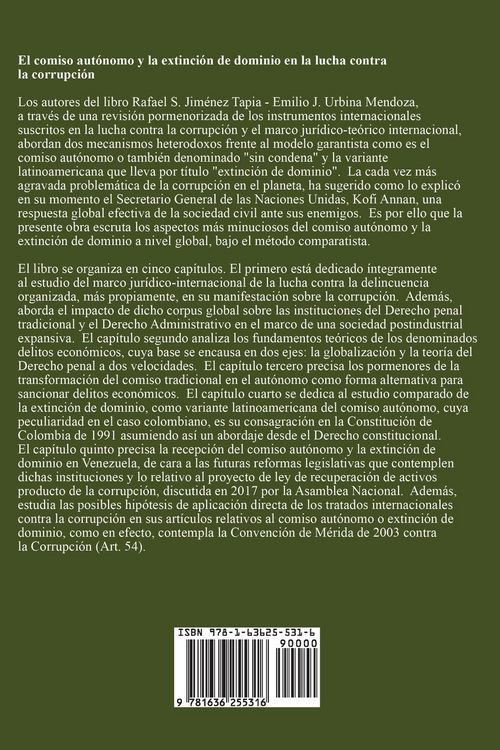 Produktbild: El Comiso Aut&oacute;nomo Y La Extinci&oacute;n De Dominio En La Lucha Contra La Corrupci&oacute;n