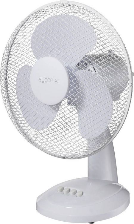 Produktbild: Sygonix Tischventilator 40W (&Oslash; x H) 237mm x 460mm Wei&szlig;