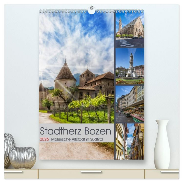 Produktbild: Stadtherz BOZEN (hochwertiger Premium Wandkalender 2026 DIN A2 hoch), Kunstdruck in Hochglanz