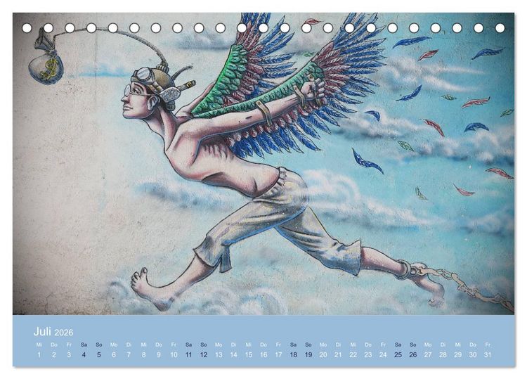 Produktbild: Mexikanische Graffitis (Tischkalender 2026 DIN A5 quer), CALVENDO Monatskalender