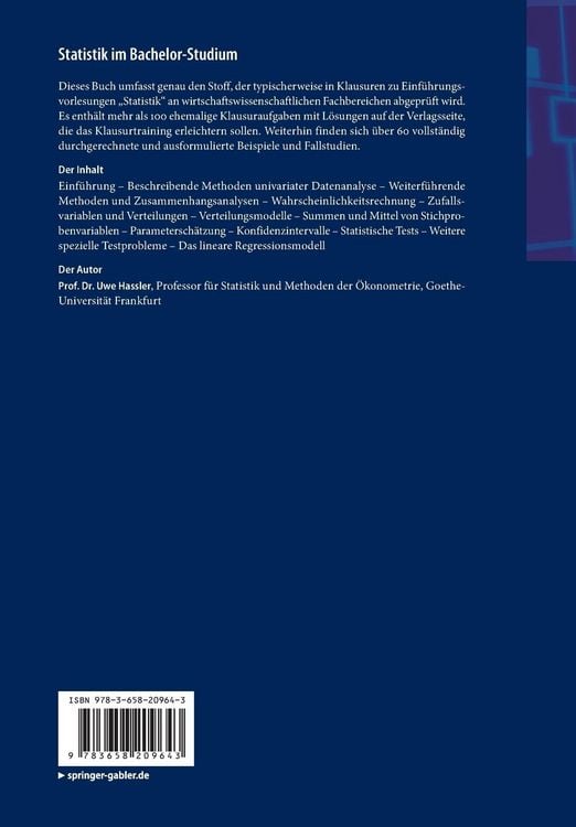 Produktbild: Statistik im Bachelor-Studium