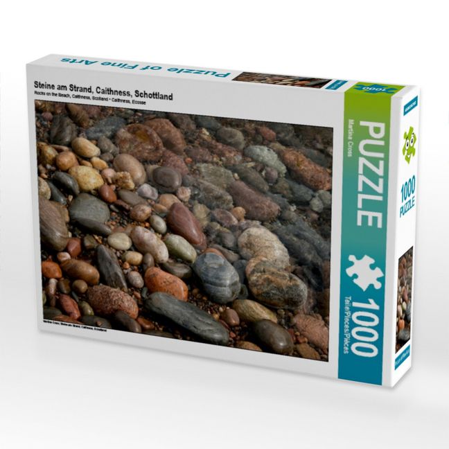Produktbild: CALVENDO Puzzle Steine am Strand, Caithness, Schottland | 1000 Teile Lege-Gr&ouml;&szlig;e 64x48cm Foto-Puzzle f&uuml;r gl&uuml;ckliche Stunden