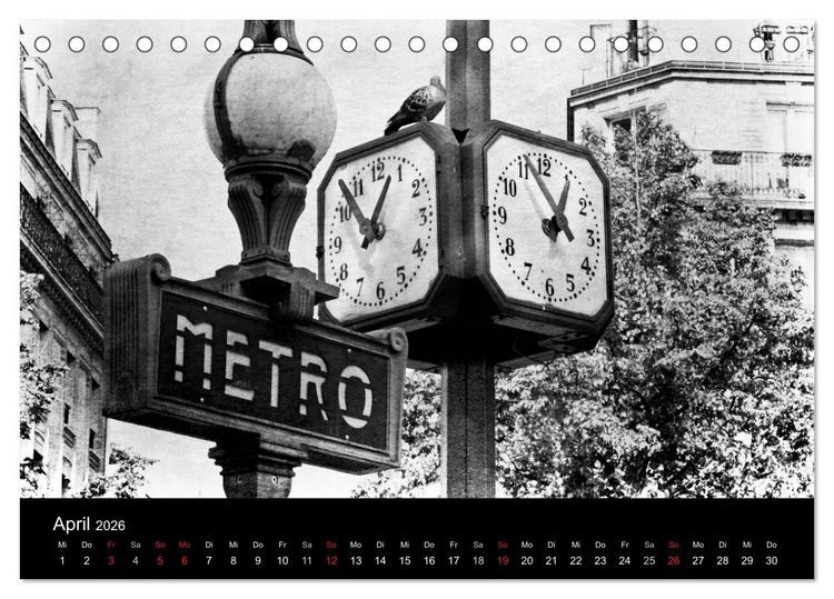 Produktbild: Streifzug durch Paris (Tischkalender 2026 DIN A5 quer), CALVENDO Monatskalender
