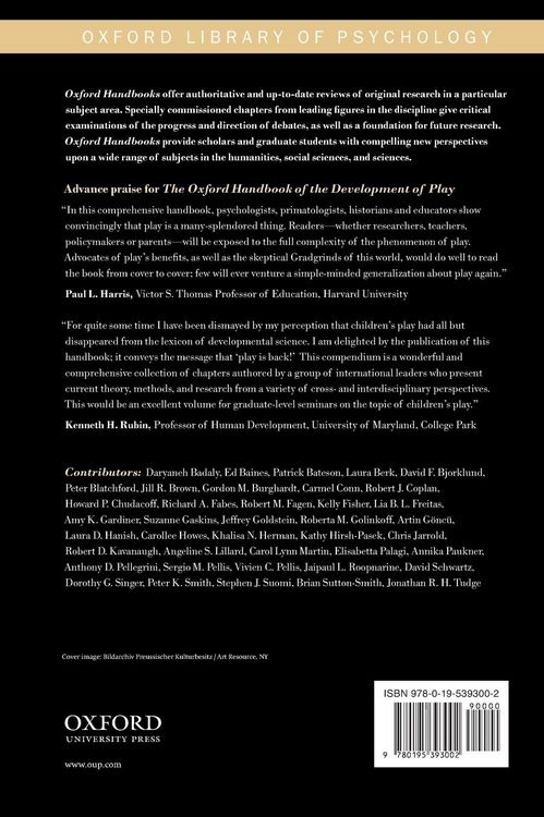 Produktbild: The Oxford Handbook of the Development of Play