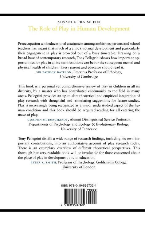 Produktbild: The Role of Play in Human Development