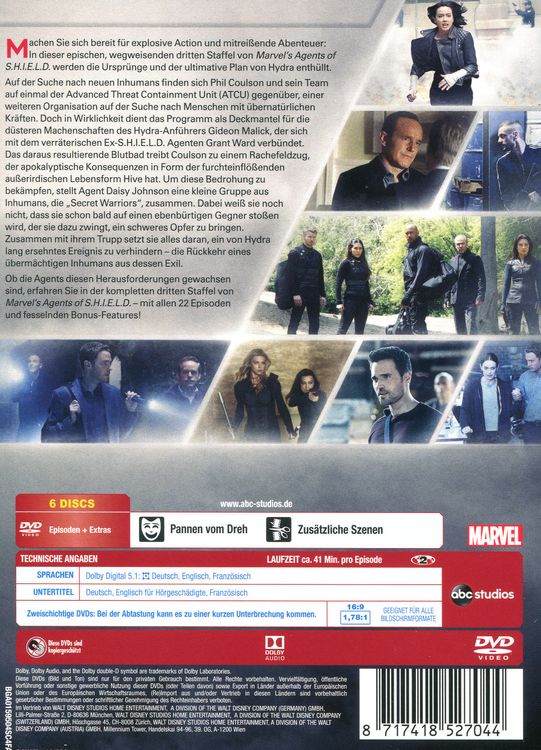 Produktbild: Marvel's Agents of S.H.I.E.L.D. - Staffel 3 [6 DVDs]