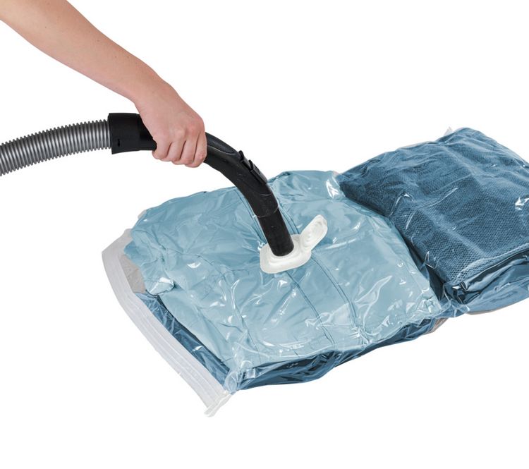 Produktbild: Vakuum Beutel Reise-Set Transparent, 6-teilig, platzsparende Kleideraufbewahrung mit Pumpe