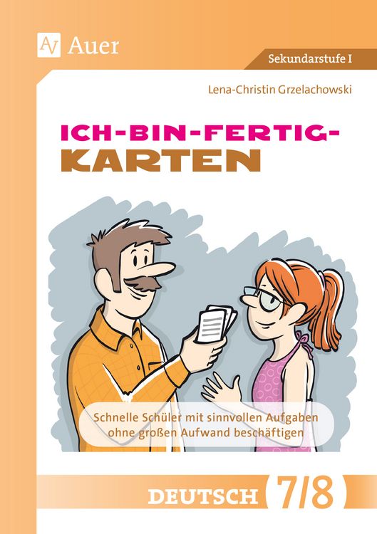 Produktbild: Ich-bin-fertig-Karten Deutsch Klassen 7-8
