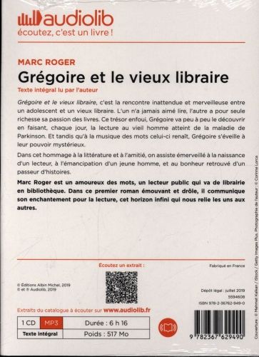 Produktbild: Gr&eacute;goire et le vieux libraire