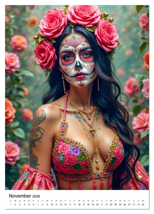 Produktbild: La Catrina - Poesie der Verg&auml;nglichkeit (Wandkalender 2026 DIN A3 hoch), CALVENDO Monatskalender
