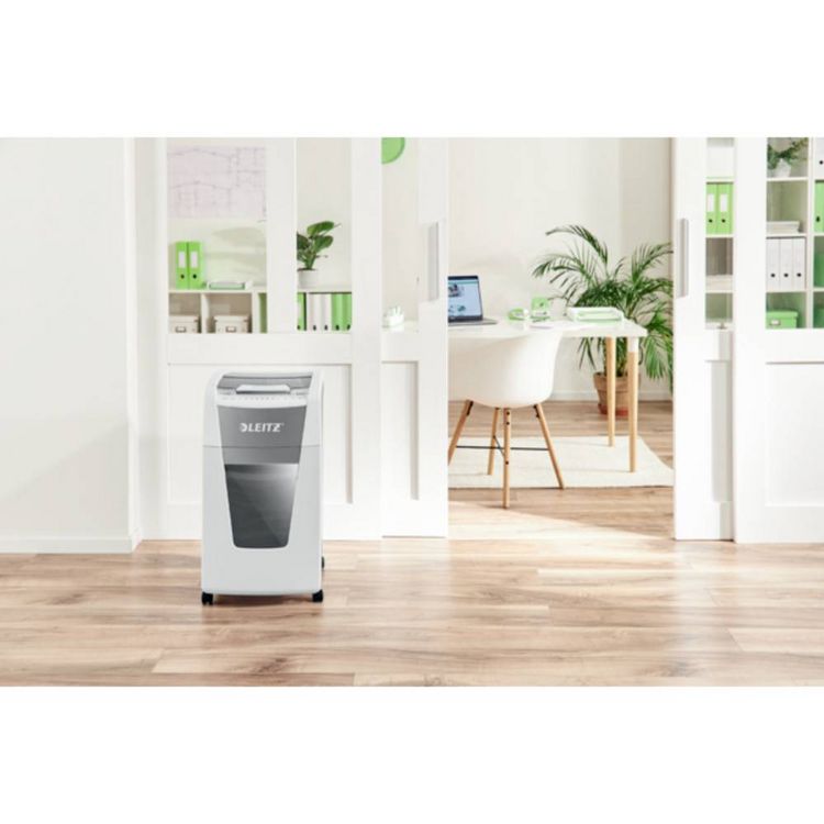 Produktbild: Leitz IQ Autofeed Office 300 P4 Aktenvernichter 300 Blatt Partikelschnitt 4 x 30 mm P-4 60 l Vernichtet auch B&uuml;roklammern, Heftklammern, Kreditkarte