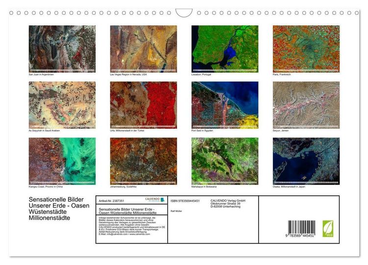 Produktbild: Sensationelle Bilder Unserer Erde - Oasen W&uuml;stenst&auml;dte Millionenst&auml;dte (Wandkalender 2027 DIN A3 quer), CALVENDO Monatskalender