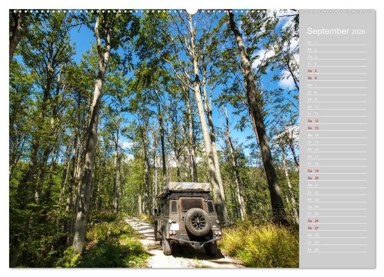 Produktbild: Mit dem 4x4 durch Europa (Wandkalender 2026 DIN A2 quer), CALVENDO Monatskalender