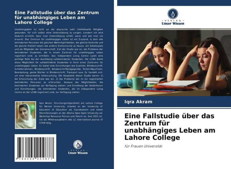 Produktbild: Eine Fallstudie &uuml;ber das Zentrum f&uuml;r unabh&auml;ngiges Leben am Lahore College