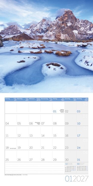 Produktbild: Alpen Kalender 2027 - 30x30 - Art12