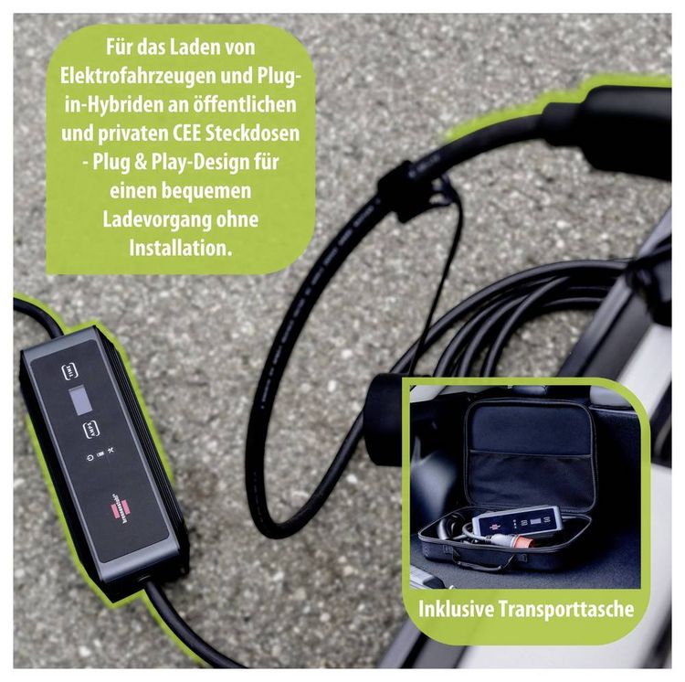 Produktbild: Brennenstuhl eMobility Ladekabel Typ 2 Mode 2 16A 11kW
