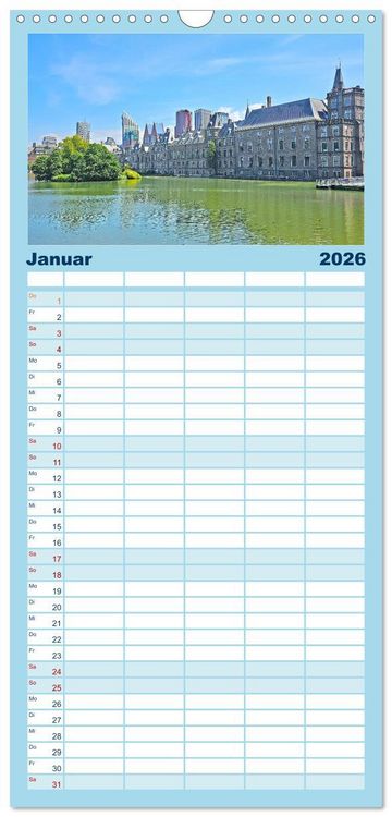 Produktbild: Familienplaner 2026 - Rechts und links des Rheins. Mit dem Wohnmobil unterwegs. mit 5 Spalten (Wandkalender, 21 x 45 cm) CALVENDO