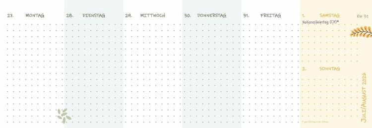 Produktbild: Mein Wochen-Tischkalender f&uuml;r das Schuljahr 2026/2027