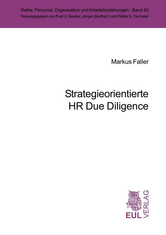 Produktbild: Strategieorientierte HR Due Diligence