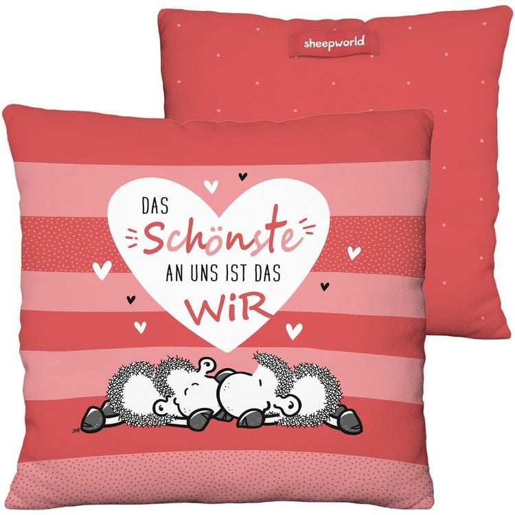 Produktbild: Pl&uuml;schkissen Motiv "Das Sch&ouml;nste an uns ist das Wir