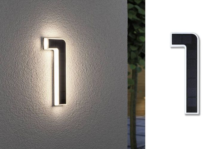 Produktbild: Paulmann 79842 Solar-Hausnummernleuchte 0.20W Warmwei&szlig; Schwarz