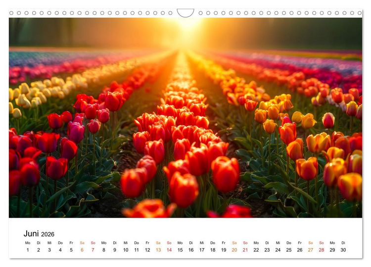 Produktbild: Tulpen - ein Farbenmeer (Wandkalender 2026 DIN A3 quer), CALVENDO Monatskalender