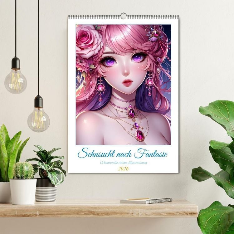 Produktbild: Sehnsucht nach Fantasie (Wandkalender 2026 DIN A2 hoch), CALVENDO Monatskalender