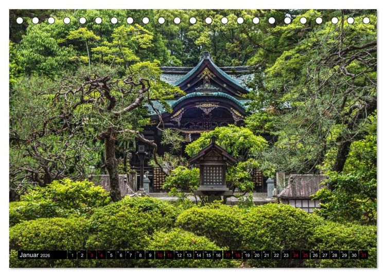 Produktbild: Kyotos Tempel - Bilder aus Japan (Tischkalender 2026 DIN A5 quer), CALVENDO Monatskalender