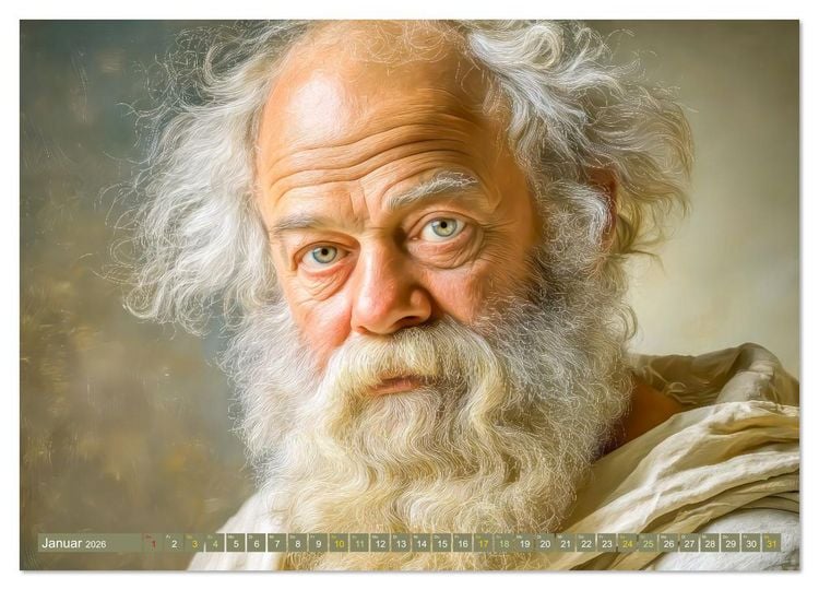 Produktbild: Mystiker und Denker - Bekannte Gesichter der Vergangenheit (hochwertiger Premium Wandkalender 2026 DIN A2 quer), Kunstdruck in Hochglanz