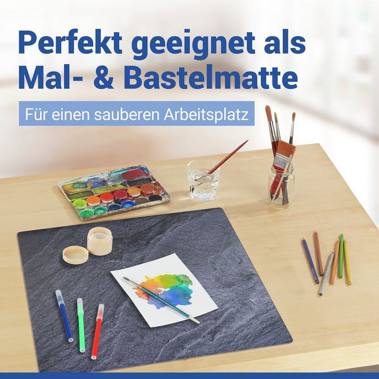 Produktbild: Schutzabdeckmatte Mod. Schiefer 60 x 52 cm, hitzebest&auml;ndige Schutzmatte f&uuml;r Kochfelder