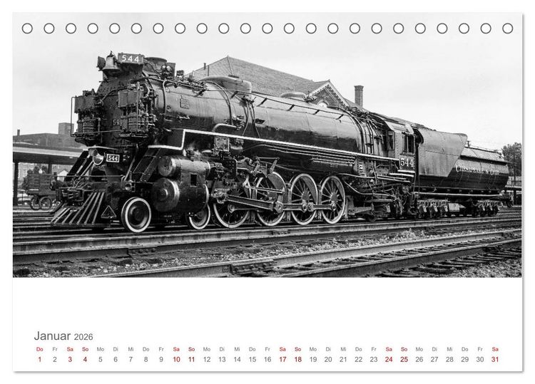 Produktbild: US-Dampflokomotiven (Tischkalender 2026 DIN A5 quer), CALVENDO Monatskalender