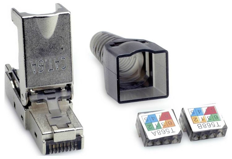 Produktbild: Value 26.99.0373 VALUE feldkonfektionierbarer RJ-45 Stecker Kat.6A (Class EA), STP 26.99.0373 Silber 1 St.