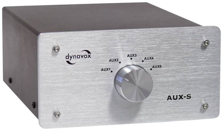 Produktbild: Dynavox AUX-S Cinch-Audio-Switch Metallgeh&auml;use Silber