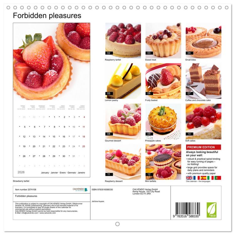 Produktbild: Forbidden pleasures (Wall Calendar 2026 12 &times; 12 Inch) CALVENDO 12 Month Wall Calendar