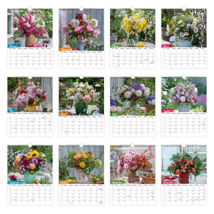 Produktbild: TR&Ouml;TSCH - Notizkalender zum H&auml;ngen Blumen 2027