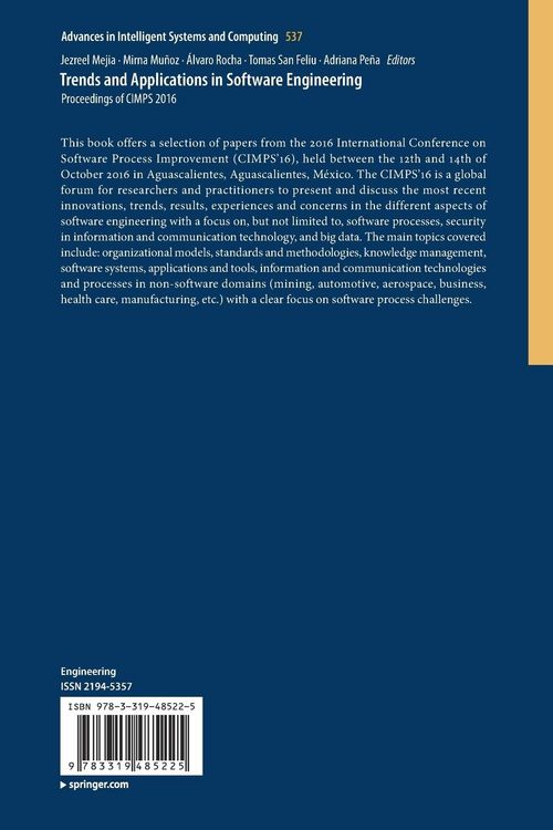 Produktbild: Trends and Applications in Software Engineering