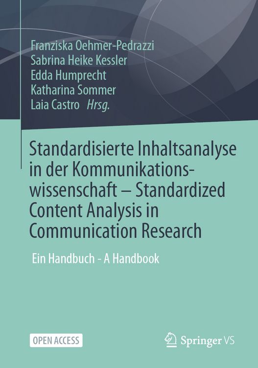 Produktbild: Standardisierte Inhaltsanalyse in der Kommunikationswissenschaft &ndash; Standardized Content Analysis in Communication Research