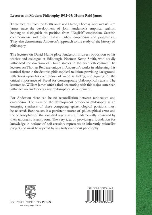 Produktbild: Lectures on Modern Philosophy 1932-35