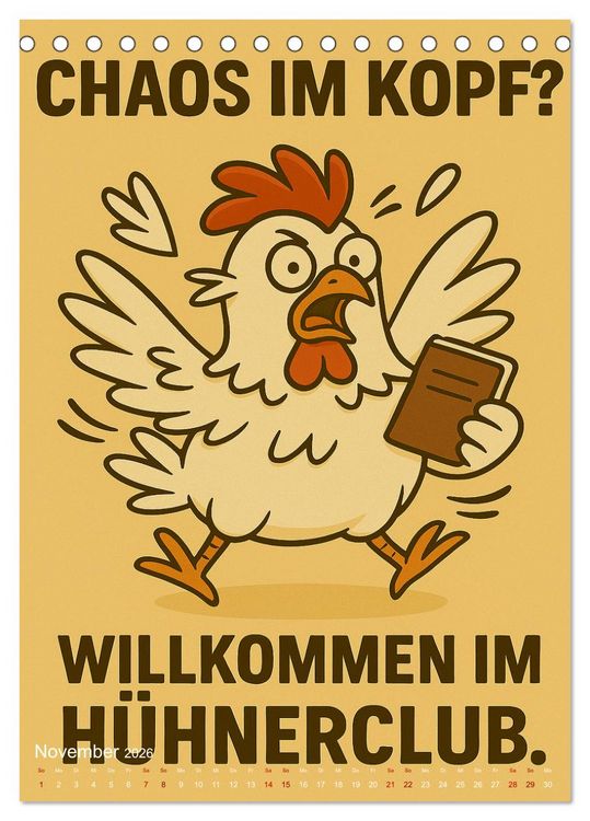 Produktbild: Tierisch eigenwillig - Weil normal langweilig w&auml;re (Tischkalender 2026 DIN A5 hoch), CALVENDO Monatskalender