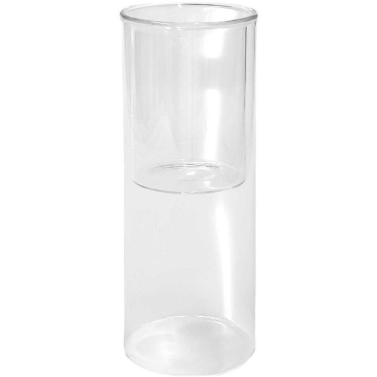 Produktbild: Glas-Windlicht, 25cm/&Oslash; 9,5 cm, f&uuml;r Kerzen &Oslash; 7cm