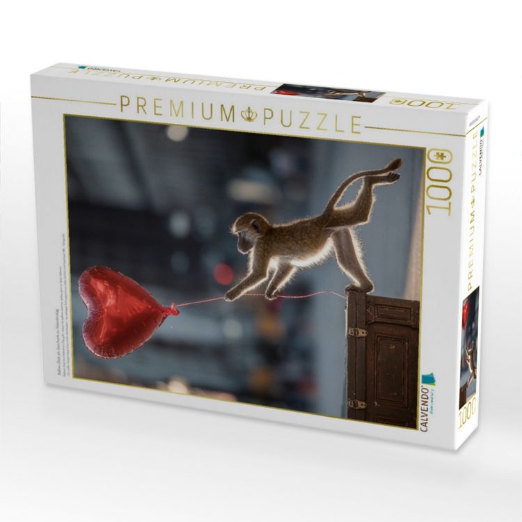 Produktbild: CALVENDO Puzzle Ballon-Dieb als Geschenk zu Valentinstag | 1000 Teile Lege-Gr&ouml;&szlig;e 64x48cm Foto-Puzzle f&uuml;r gl&uuml;ckliche Stunden