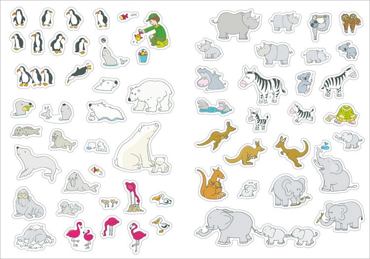 Produktbild: Gro&szlig;es Sticker-Buch. Zoo