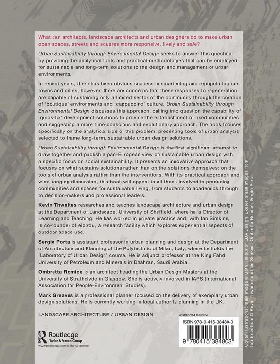 Produktbild: Urban Sustainability Through Environmental Design