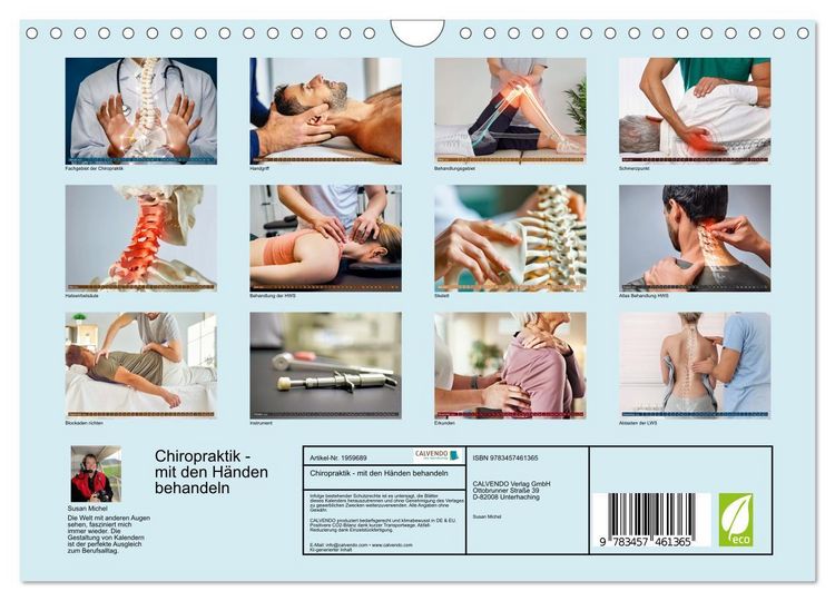 Produktbild: Chiropraktik - mit den H&auml;nden behandeln (Wandkalender 2026 DIN A4 quer), CALVENDO Monatskalender